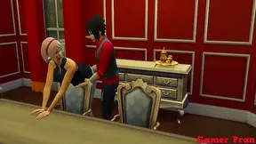 Sasuke Fucks Sakura While Naruto Tries Seducing Tsunade In Anime Cuckold Drama