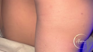 Girl spreads legs and gets her pussy eaten and fucked | Screams, moans, and contractions