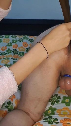 Sexy Stepsister Badkitty B Femdom Fucking Guy with Huge Dildos, Ass Training