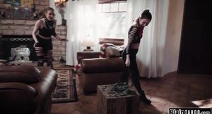 Angry lesbians wreck and squirt a home
