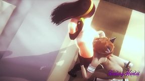 Incredibles Hentai 3D - Violette Handjob, blowjob, cunnilingus and fucked - Disney Japanese manga anime porn