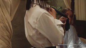 Big Natural Boobs Lesbian Slaves Showing Off For Madame