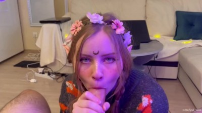 Elf Girl Takes on a Huge Cock