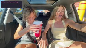 Serenity Cox And Nadia Foxx Hit The Drive Thru Again!! What Other Naughty Things Can Happen In This Car?