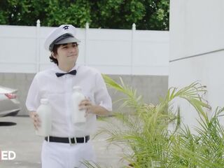 MILFED - Milk Stud Ricky Spanish Pounds Paris The Muse's Snatch Until That guy Cums All Over The Floor