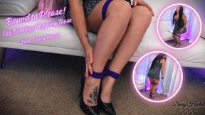 Bound To Please: Leg Bondage Hopping Tease!