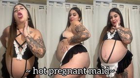 Hot pregnant maid