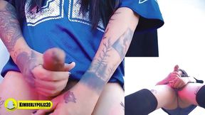 Ladyboy close up masturbation