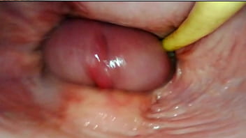 AMAZING INTERNAL POV. CAMERA INSIDE HER PUSSY WHILE I FILL HER WITH CUM