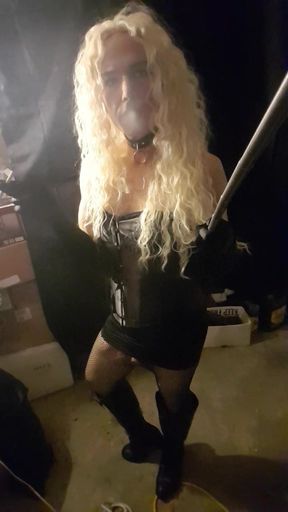 Jennifer Lee CD smoking corset selfie