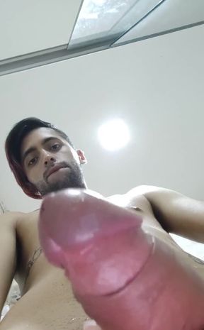 Cumming in the shower.