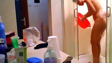 Chinese milf from taiwan caught bare in her bathroom moments