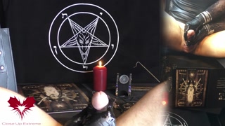 Sperm extraction with a drinking straw. Latex gloves and wristwatch. In the style of WatchesAndNails