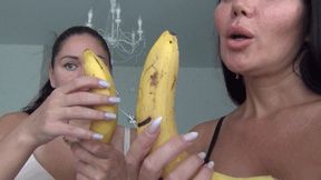 We swallow huge chunks of banana bb