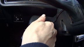 Stick shift car driving