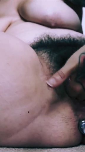 Fucking My Hairy Pussy with Big Dildo