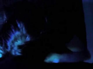 1st Time Masked Alt Small Gives Sloppy Blow job with Red Lips - Amateur