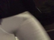 late evening - walking home after Gym in Compression Shorts