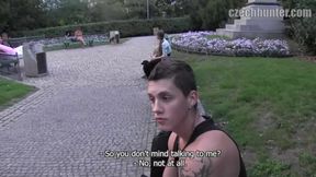 Lanky Guy Turns Pro ~ Money-Hungry Cock Sucking for Czech Hunter