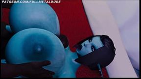 3D HQ Huge Tits Blonde Sora POV boob play groaning Orgasm wSound added