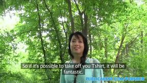 PublicPorn Sexy black haired russian fucked in the woods