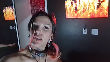 Horny Succubus visits human this Halloween and sucks all his energy!!