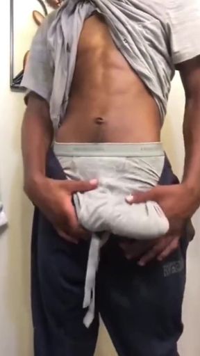 Striptease swinging my big dick