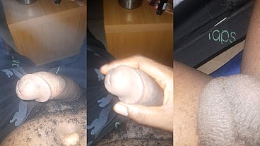 Woked up at midnight feeling so horny, cold and helpless so i play with my front tail