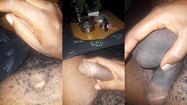 Woked up at midnight feeling so horny, cold and helpless so i play with my front tail