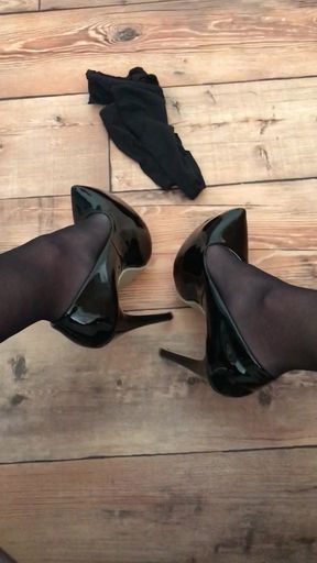 intense fun in pantyhose