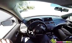 Petite gorgeous teen Rahyndee James gets her perfect ass plowed by huge cock