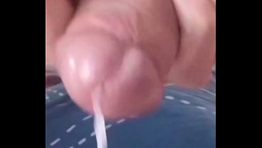 In a dom-sub game, punished by spankings, a guy rewards his master with a huge spurt of cum.