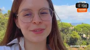 Sexy German dark-haired loves frigging her wet poon solo