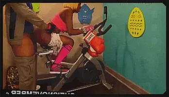 Sultry Ebony Babe's Fitness Frenzy: BBC Pumps Thick Ass in Gym