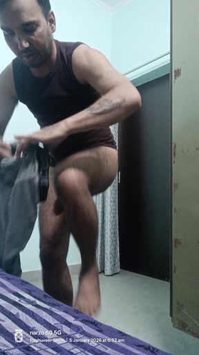 Indian Desi Man Enjoy with Stepfather and Police Officer Uncel Stepdaddy and Army Officer with Shower and Outdoor Park