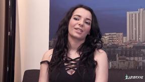 ”Slutty French Babe Sophia Laure Gets Rough Ass Pumping Pounding & Dildo Double penetration”