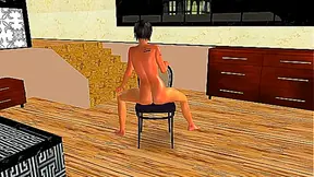 Teen Beauty Undresses Sensually in Steamy 3D Fantasy Animation