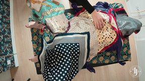 Sensual Scarf Ties Tease: Inanna Justice Binds & Teases Until Helpless