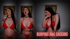 Extreme Burp Fetish: Chugging Carbonated Drink, Deep Finger Gagging & Massive Wet Gag Burps - Gag Induced Loud Wet Burping