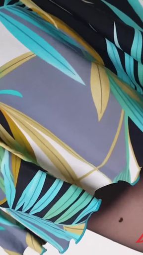 Dani Leg with Dotted Black Nylon and Gloves