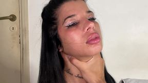 my boyfriend pauses me and takes advantage of me! hard fucking, face fucking, slapping, and facial!