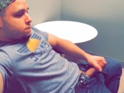 Jerk off in the Office Break Room Risky Public Sex