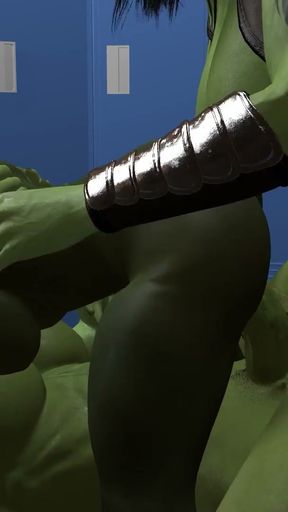 Busty Goblin Girl Pounded Hard by Futa Orcs   Clip 1