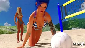 Beach Volleyball Fun Turns Steamy With Sexy Anime Girls In 3D Hentai Action