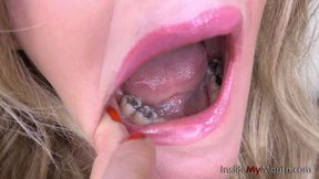 Inside My Mouth - blonde milf Barbie - mouth tour (HD quality)