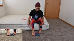 Dylan spells a message with their feet (4k)