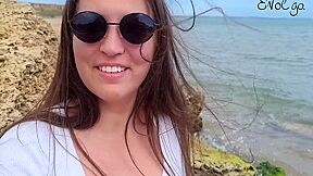 A Walk On The Beach Ended With A Blowjob And Cum On My Tits