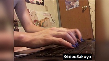 Ignore fetish, long nail, typing fetish, typing away ignoring you