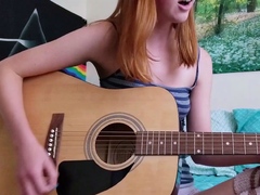Redhead Teen In Stockings Webcam Toying