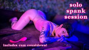 Petite Alt Slut Solo Spank Session + Cum Countdown